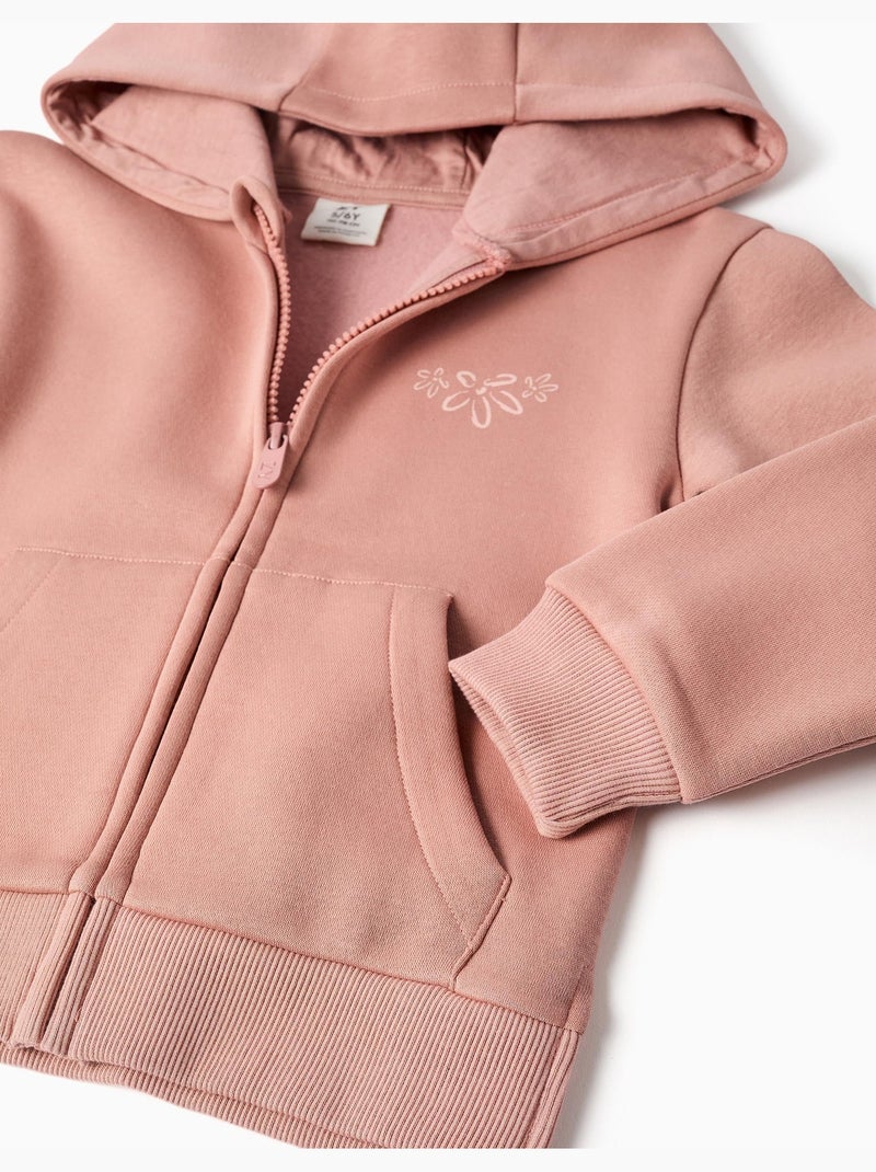 Completo jogging spazzolato con stampa floreale Rosa - Kiabi