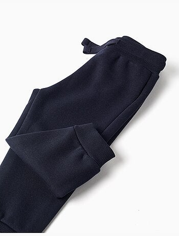 Completo jogging spazzolato con stampa