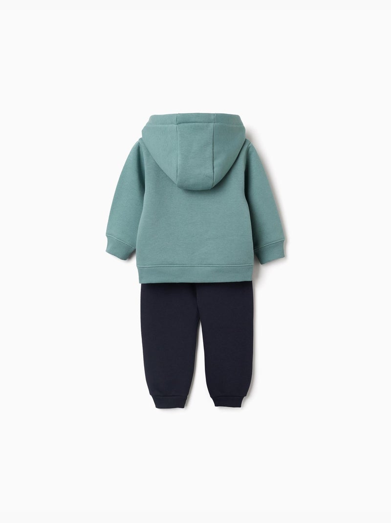Completo jogging spazzolato con stampa Verde chiaro - Kiabi