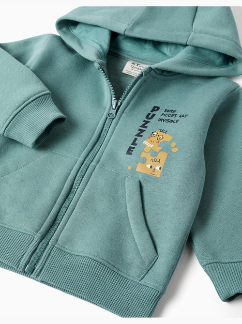 Completo jogging spazzolato con stampa - Kiabi