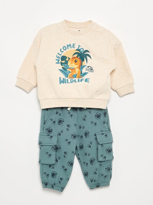 Completo 'Jurassic World' 2 pezzi - Felpa + pantaloni - Kiabi Completo 'Jurassic World' 2 pezzi - Felpa + pantaloni - Kiabi