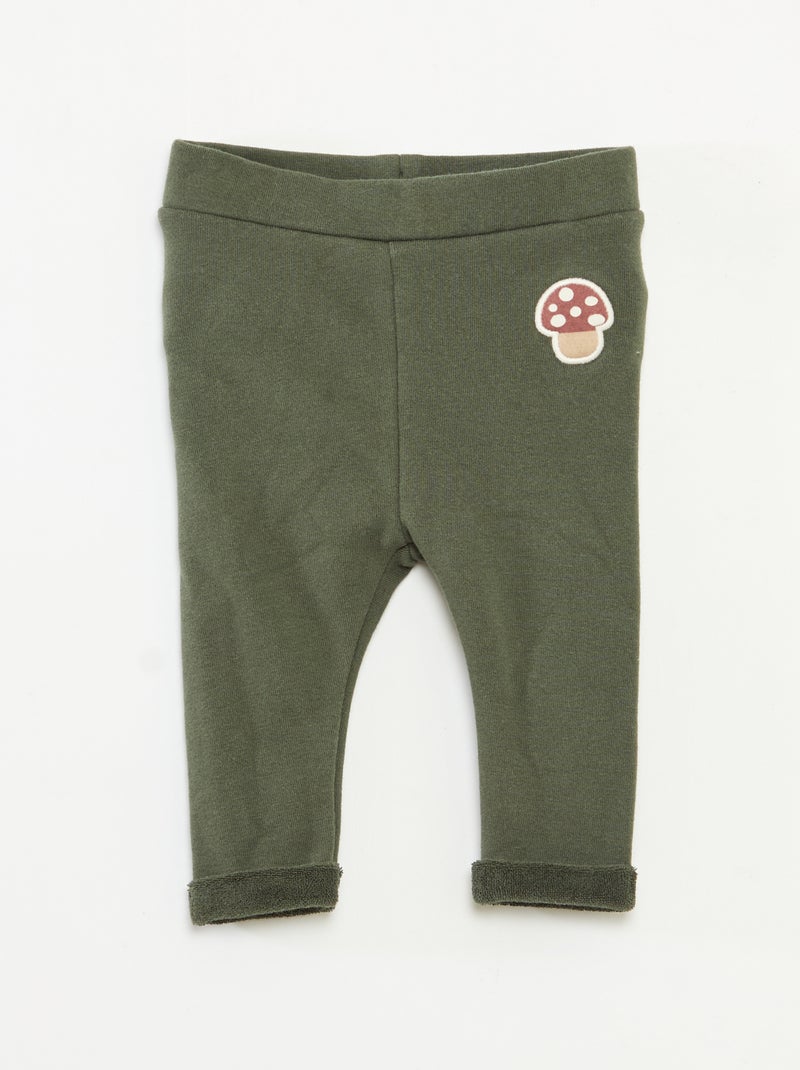 Completo leggings in maglia animato + calzini all-over in cotone Kaki - Kiabi