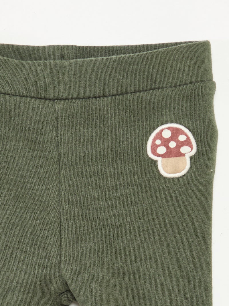 Completo leggings in maglia animato + calzini all-over in cotone Kaki - Kiabi