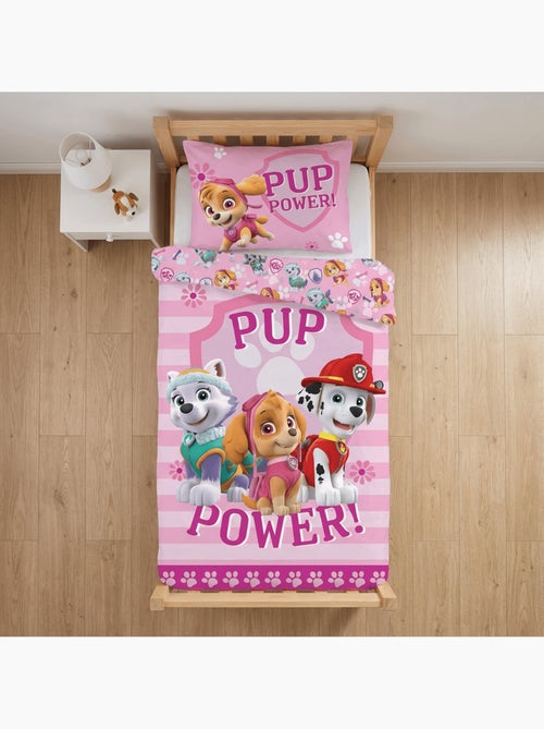 Completo lettino neonato in cotone reversibile Paw Patrol Pink Power - Kiabi