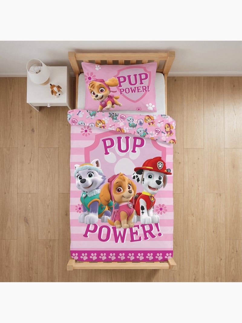 Completo lettino neonato in cotone reversibile Paw Patrol Pink Power Rosa - Kiabi