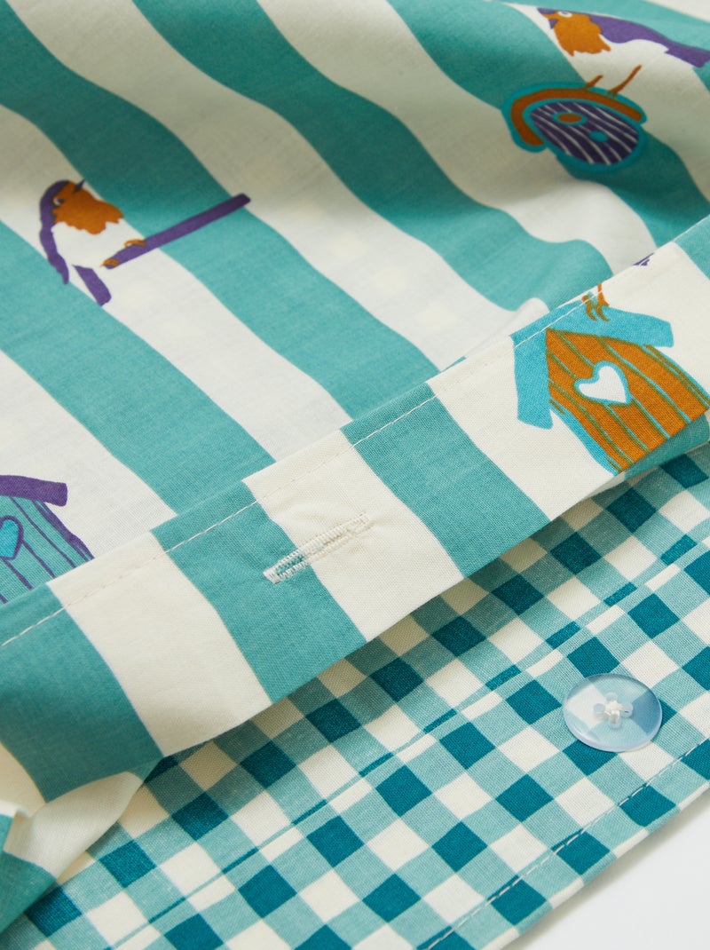 Completo letto 1 piazza (140 x 200 cm) in cotone - Kiabi Home VERDE - Kiabi