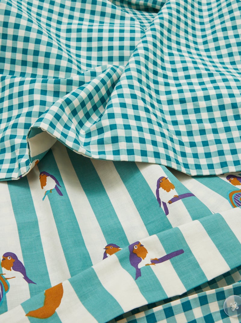 Completo letto 1 piazza (140 x 200 cm) in cotone - Kiabi Home VERDE - Kiabi