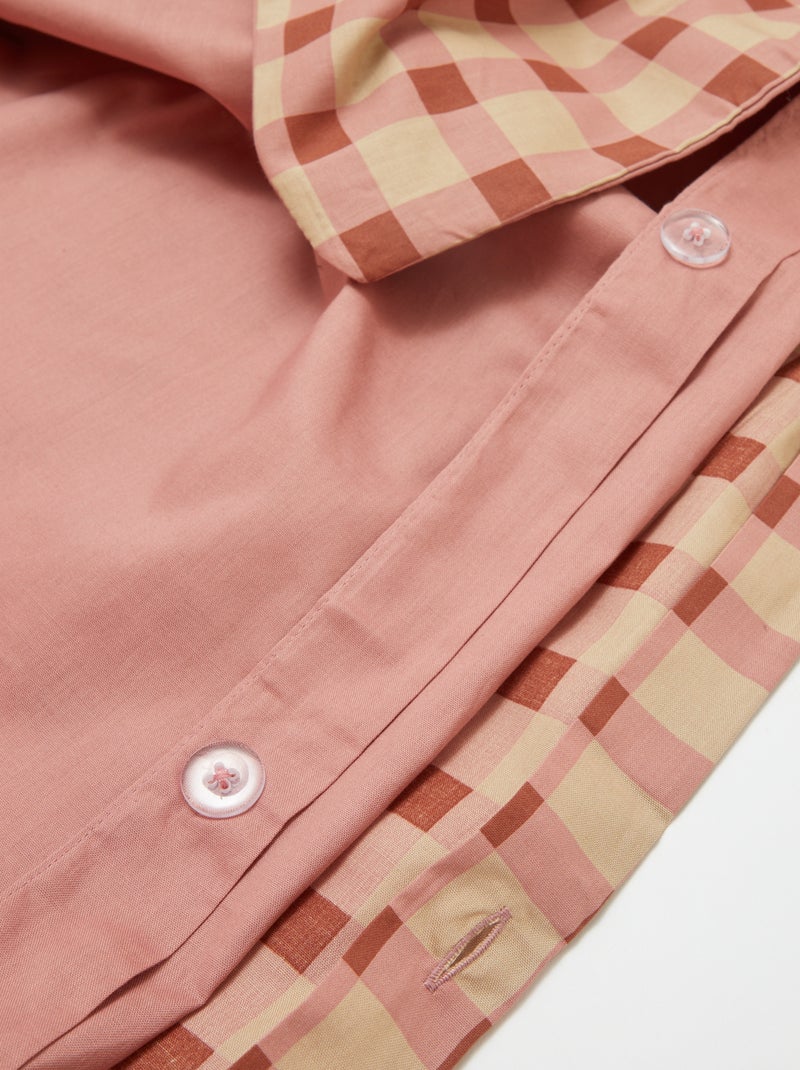 Completo letto 1 piazza (140 x 200 cm) in garza di cotone - Kiabi Home ROSA - Kiabi