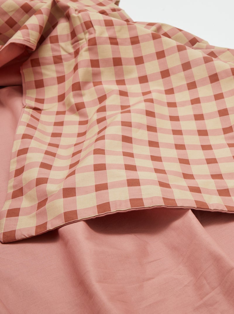 Completo letto 1 piazza (140 x 200 cm) in garza di cotone - Kiabi Home ROSA - Kiabi