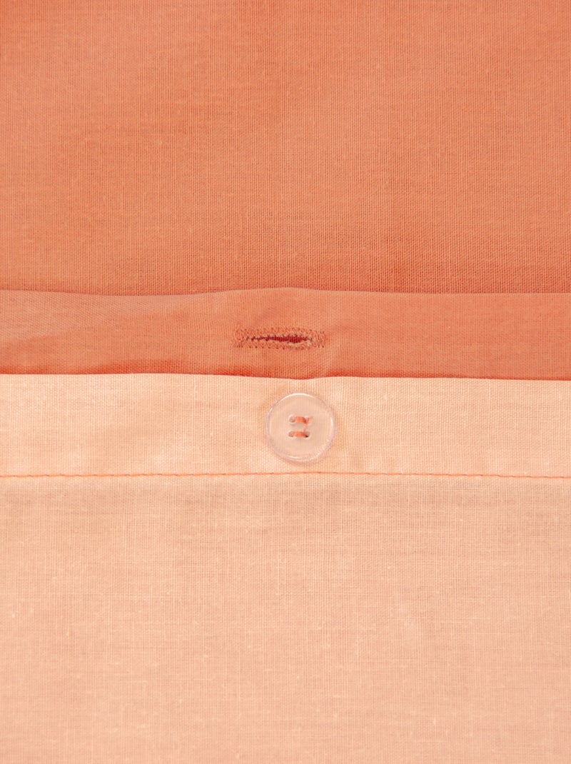 Completo letto + 2 federe in cotone tinta unita 240x220 - 260x240 Arancione - Kiabi