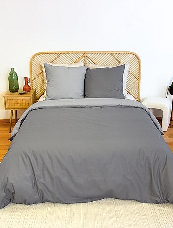Completo letto + 2 federe in cotone tinta unita 240x220 - 260x240
