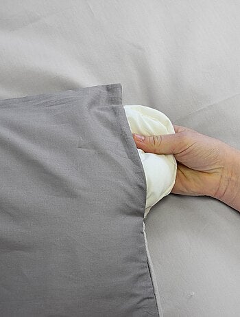 Completo letto + 2 federe in cotone tinta unita 240x220 - 260x240