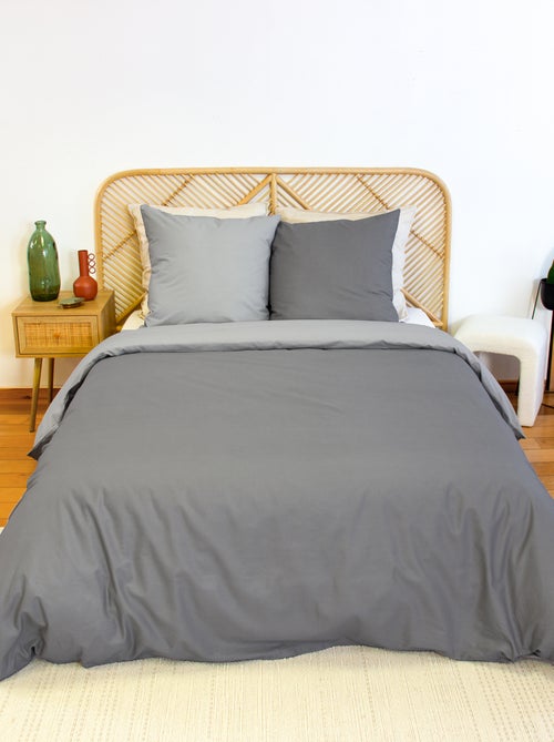 Completo letto + 2 federe in cotone tinta unita 240x220 - 260x240 - Kiabi