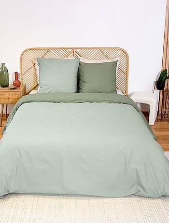 Completo letto + 2 federe in cotone tinta unita 240x220 - 260x240
