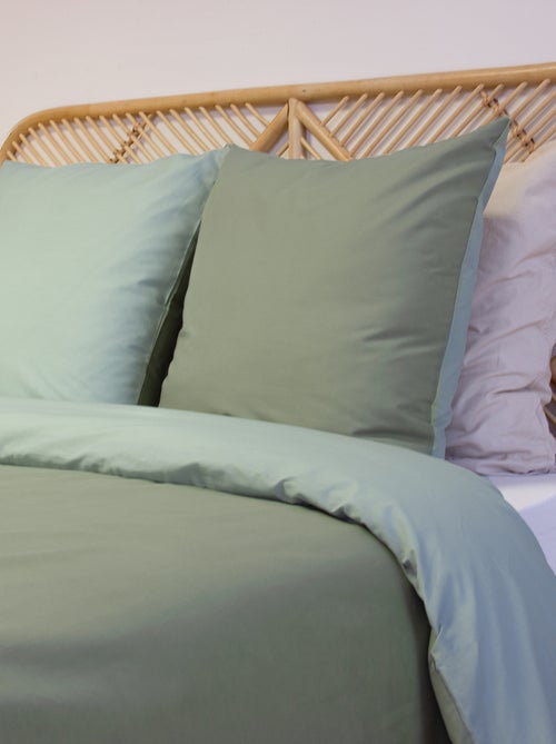 Completo letto + 2 federe in cotone tinta unita 240x220 - 260x240 - Kiabi