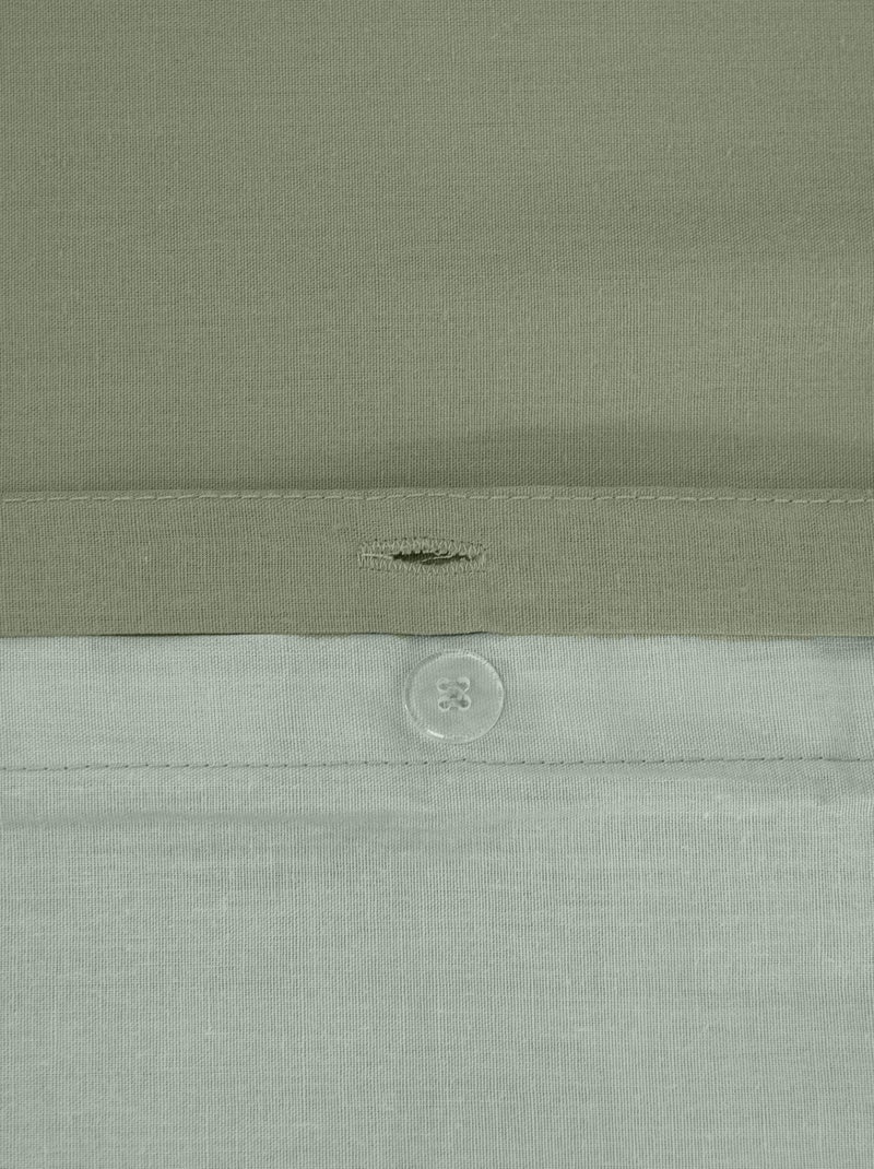 Completo letto + 2 federe in cotone tinta unita 240x220 - 260x240 Verde - Kiabi
