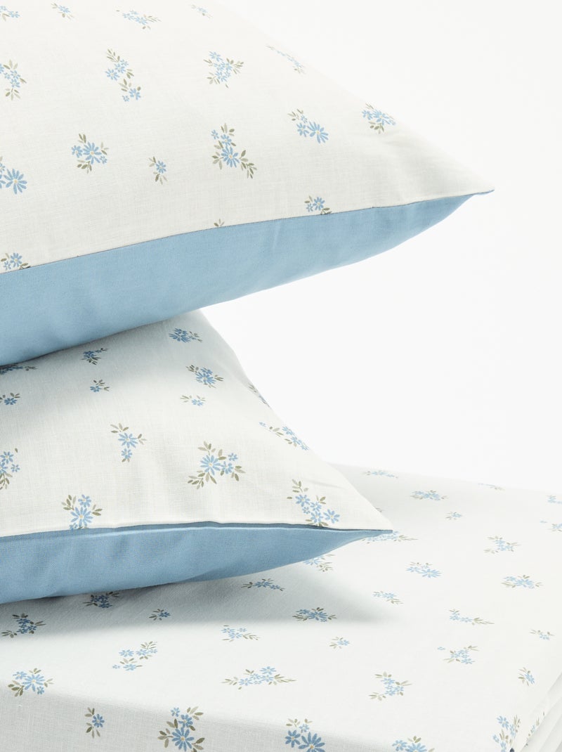 Completo letto 2 persone - Copripiumino + 2 federe - KIABI Home Blu - Kiabi