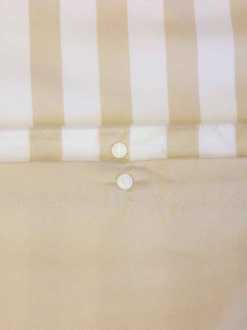 Completo letto 2 persone (240 x 220 cm o 260 x 240 cm) - 1 copripiumino + 2 federe Beige - Kiabi