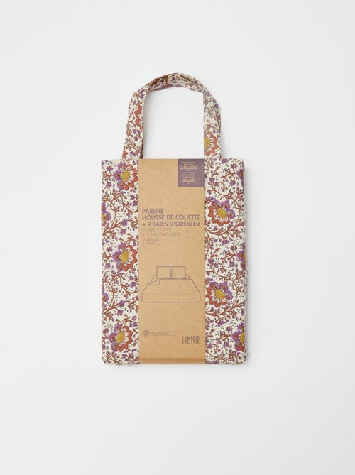 Completo letto 2 persone 240 x 220cm in cotone - Kiabi Home - Kiabi Completo letto 2 persone 240 x 220cm in cotone - Kiabi Home - Kiabi