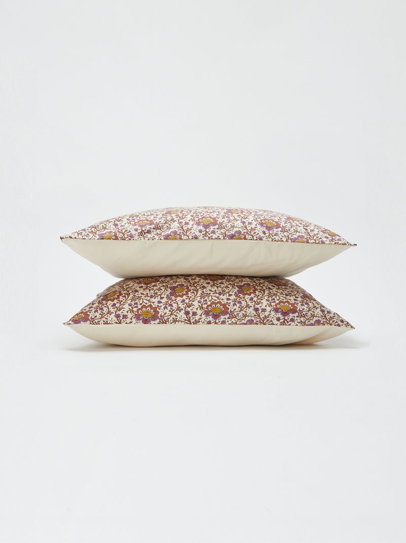 Completo letto 2 persone 240 x 220cm in cotone - Kiabi Home Beige - Kiabi