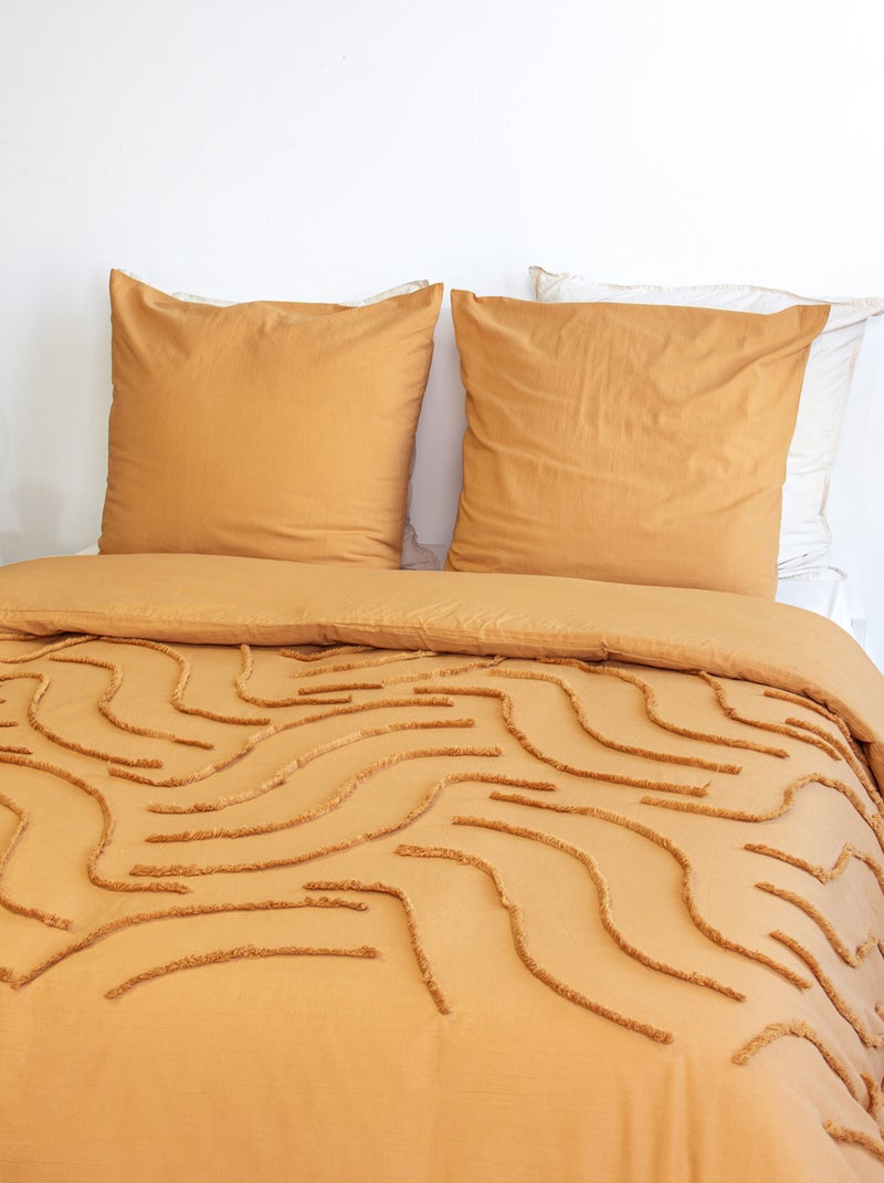 Completo letto 2 persone 3 pezzi - 1 copripiumino + 2 federe Marrone - Kiabi