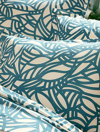 Completo letto 2 pezzi cotone vegetale geometrico copripiumino + federa