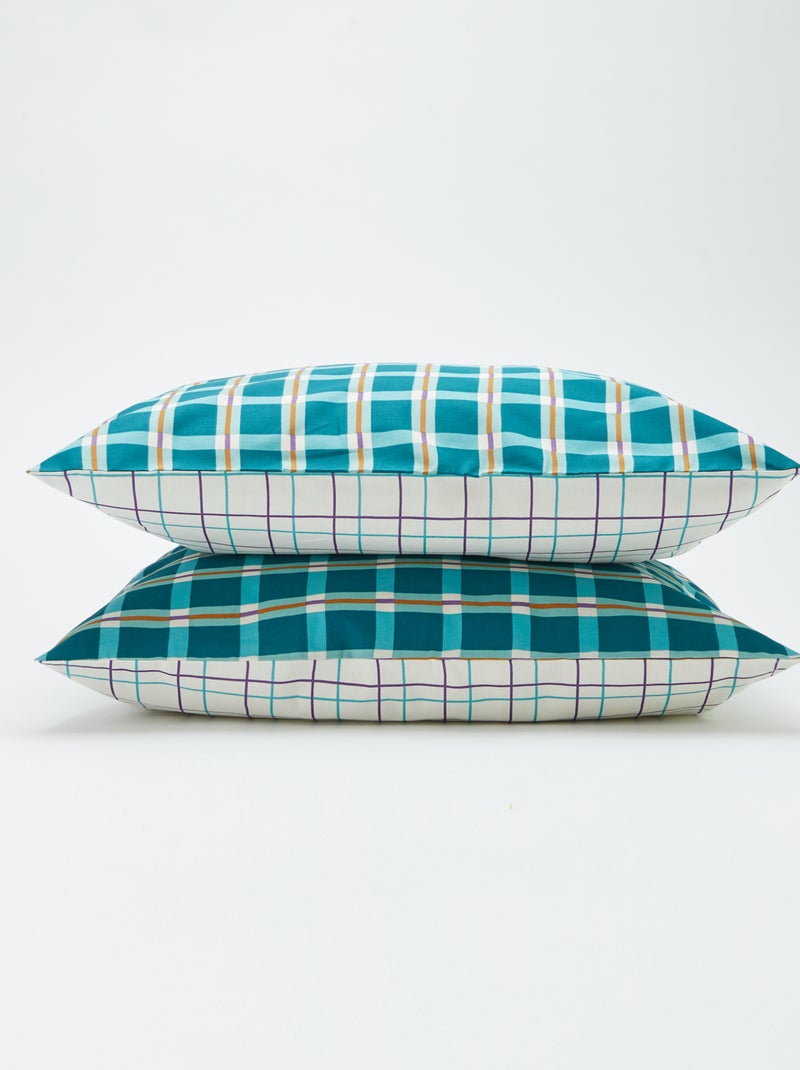 Completo letto 2 piazze (260 x 240 cm) in cotone - Kiabi Home VERDE - Kiabi