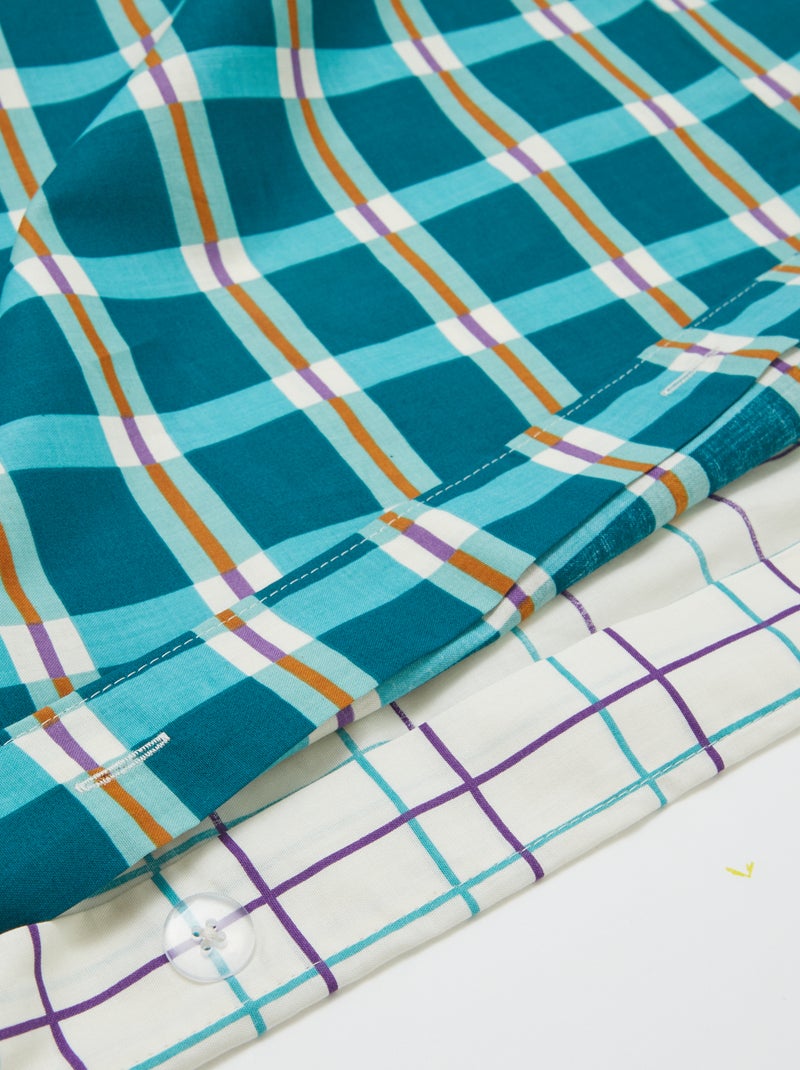 Completo letto 2 piazze (260 x 240 cm) in cotone - Kiabi Home VERDE - Kiabi