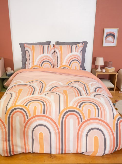 Completo letto 3 pezzi per 2 persone - Copripiumino + 2 federe - Kiabi