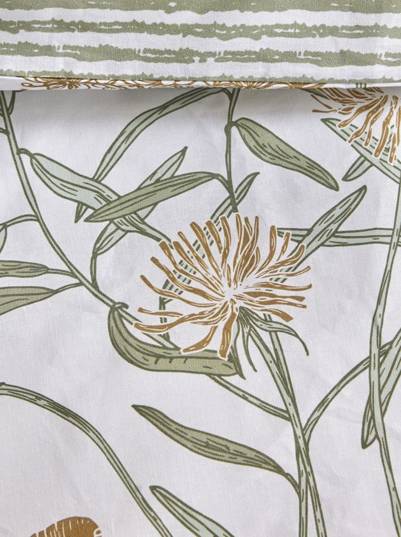 Completo letto a fiori - 2 piazze BIANCO - Kiabi