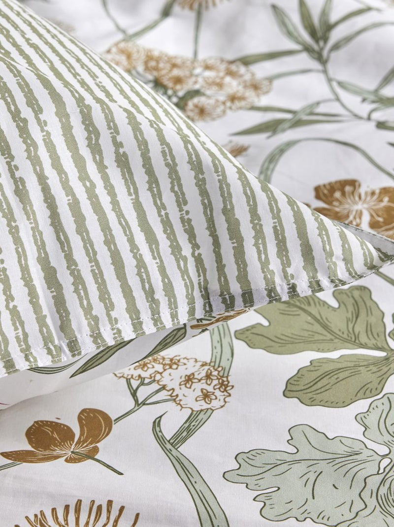 Completo letto a fiori - 2 piazze BIANCO - Kiabi