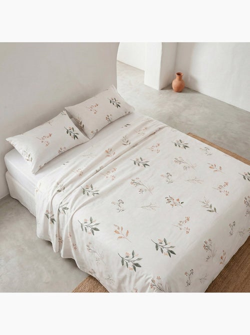 Completo letto a motivo floreale, 100% cotone. - Kiabi