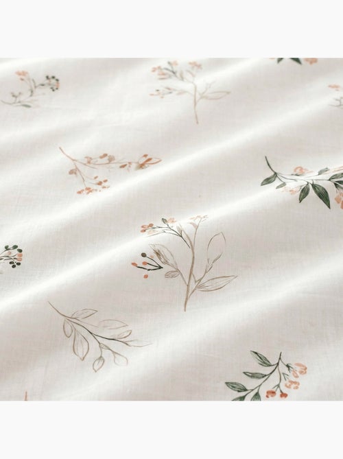 Completo letto a motivo floreale, 100% cotone. - Kiabi