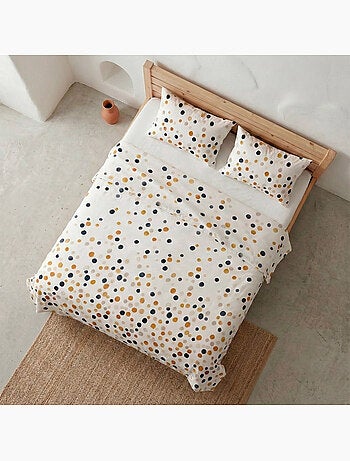 Completo letto a pois, 100% cotone.