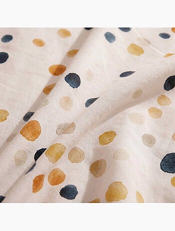 Completo letto a pois, 100% cotone.