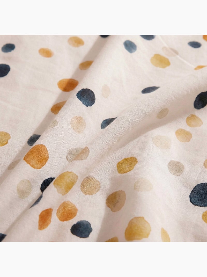 Completo letto a pois, 100% cotone. Bianco Multicolore - Kiabi