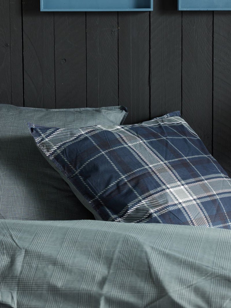 Completo letto a quadri! - 2 piazze BLU - Kiabi