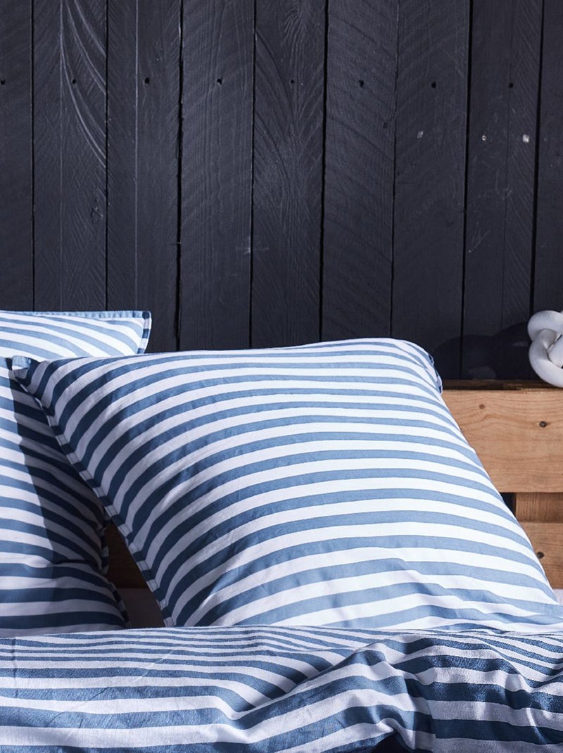 Completo letto a righe - 2 piazze BIANCO - Kiabi