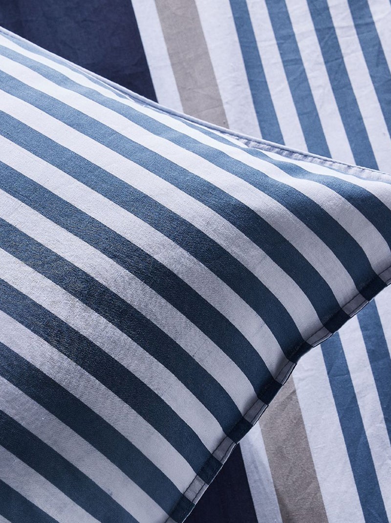 Completo letto a righe - 2 piazze BIANCO - Kiabi