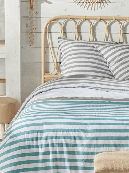 Completo letto a righe - 2 piazze - Kiabi