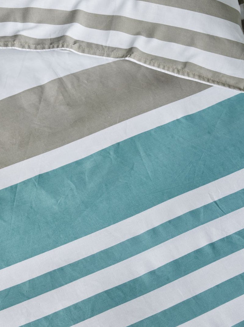 Completo letto a righe - 2 piazze BLU - Kiabi