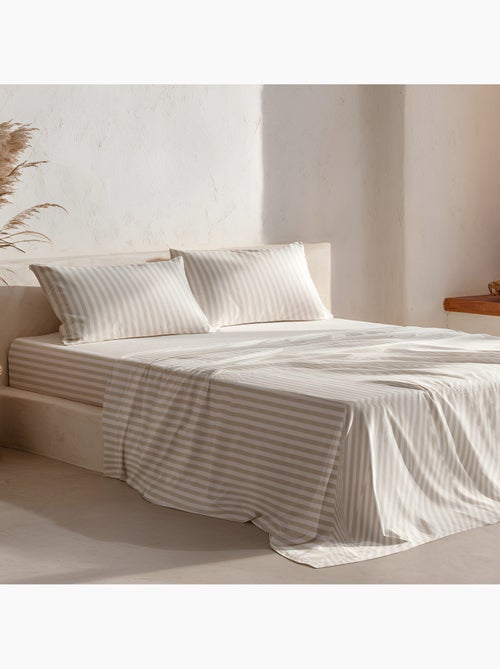 Completo letto a righe, 100% cotone. - Kiabi