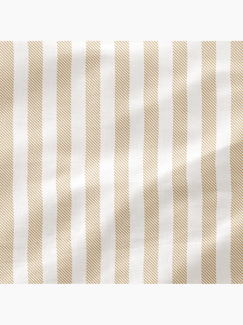 Completo letto a righe, 100% cotone. Beige - Kiabi
