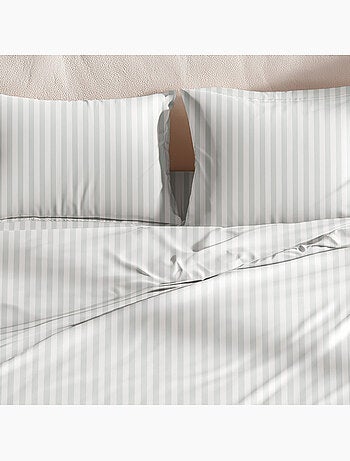 Completo letto a righe, 100% cotone.