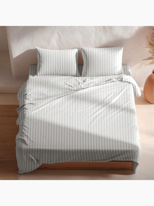 Completo letto a righe, 100% cotone. - Kiabi