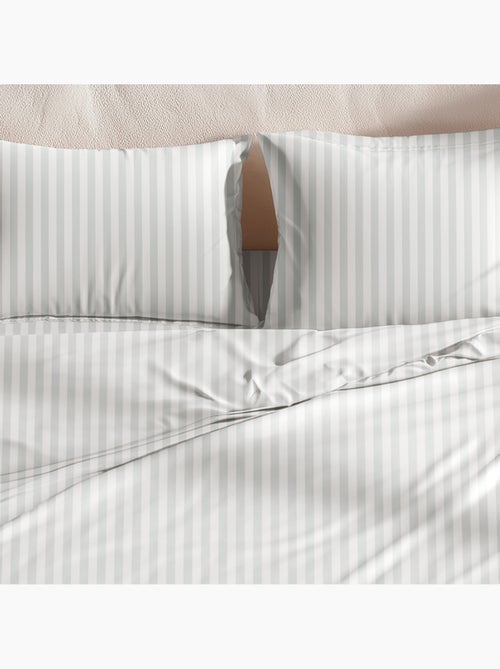 Completo letto a righe, 100% cotone. - Kiabi