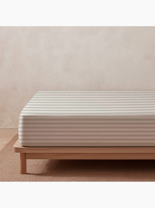 Completo letto a righe, 100% cotone. - Kiabi