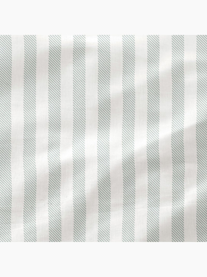 Completo letto a righe, 100% cotone. Verde acqua - Kiabi