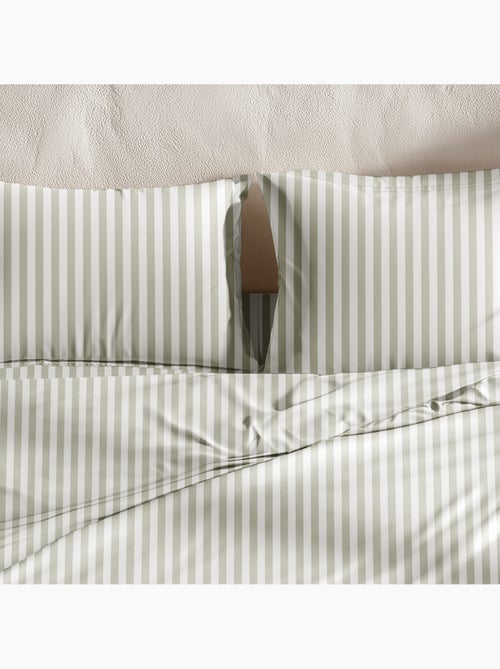 Completo letto a righe, 100% cotone. - Kiabi