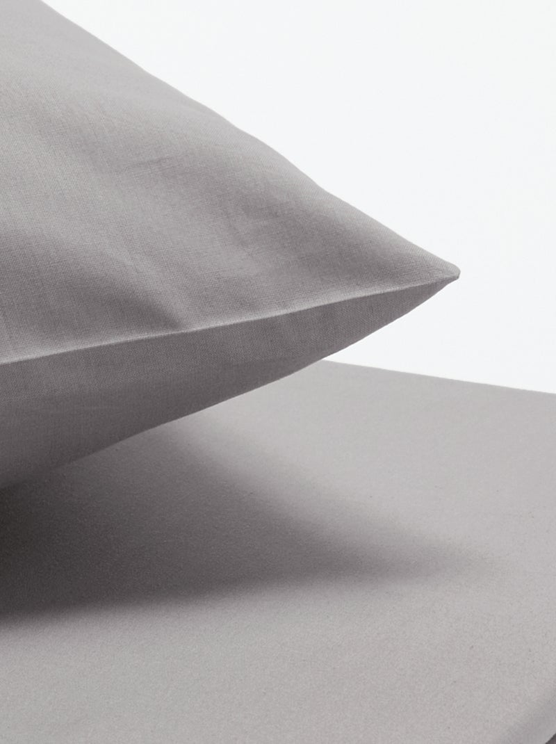 Completo letto a tinta unita unisex Grigio - Kiabi